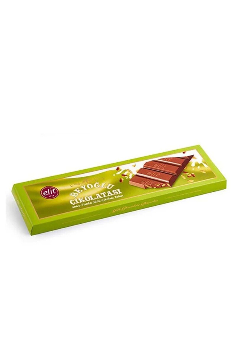 Meşhur Beyoğlu Çikolatası Antep Fıstıklı Sütlü Tablet Çikolata 300g Glutensiz - 1