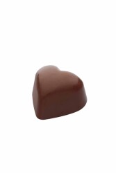 Sütlü Gianduja Dolgulu Mini Kalp Çikolata Gümüş Yaldızlı 200g Glutensiz - 2