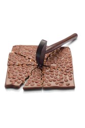 Tam Fındıklı Sütlü Tablet Beyoğlu Çikolatası Çekiçli Ahşap Kutu 600g Glutensiz - 2